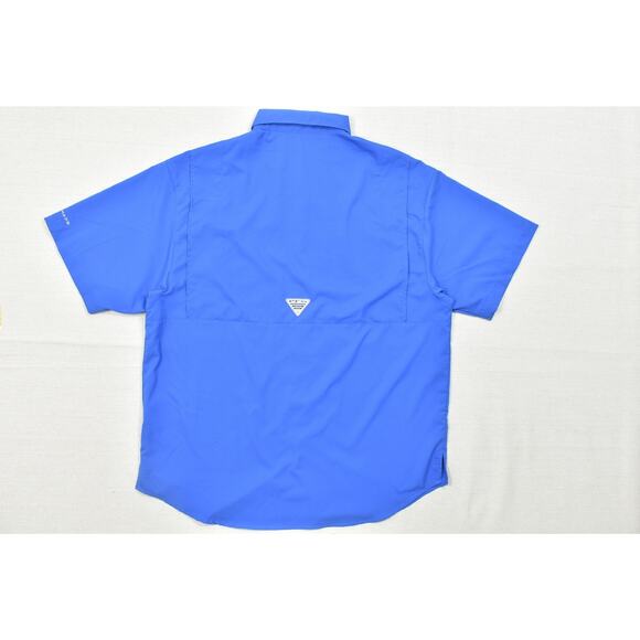 NWT Columbia PFG Tamiami II Men's Fishing Button Down Shirt Size L Blue Polyeste - Picture 2 of 8